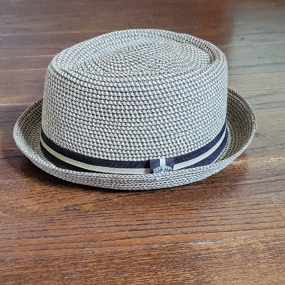 Ron Jon Tan Fedora Hat with Purple Lining